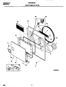 03 - P16d0019 Front Panel,Door parts for Frigidaire Dryer WDE336RES0 from AppliancePartsPros.com