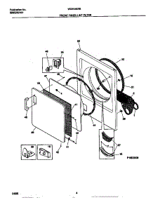 03 - Front Panel / Lint Filter parts for Frigidaire Dryer WDE546RBS1 from AppliancePartsPros.com