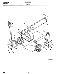 05 - P16m0016 Motor,Blower parts for Frigidaire Dryer WDE336RES0 from AppliancePartsPros.com