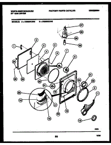 03 - Door Parts parts for Frigidaire Dryer DG800KXD5 from AppliancePartsPros.com