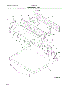 07 - Controls / Top Panel parts for White Westinghouse Dryer WGR242AS5 from AppliancePartsPros.com