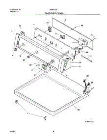 07 - Control Panel parts for White Westinghouse Dryer SER341AQ0 from AppliancePartsPros.com