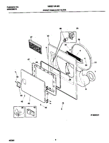 03 - Front Panel parts for Frigidaire Dryer WDE213RHS0 from AppliancePartsPros.com