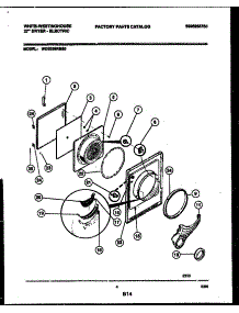 03 - Door Parts parts for Frigidaire Dryer WDE336RBS0 from AppliancePartsPros.com