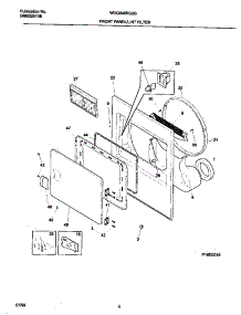 03 - P16d0019 Frnt Pnl,Door parts for Frigidaire Dryer WDG546RGS0 from AppliancePartsPros.com