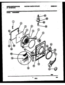 03 - Door Parts parts for Frigidaire Dryer WDG646RBSW0 from AppliancePartsPros.com