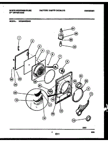 03 - Door Parts parts for Frigidaire Dryer WDG846RBW0 from AppliancePartsPros.com