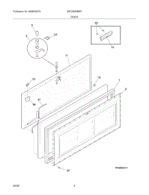 03 - Door parts for White Westinghouse Freezer WFC25M4BW7 from AppliancePartsPros.com