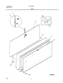 03 - Door parts for White Westinghouse Freezer WFC25M4HW1 from AppliancePartsPros.com