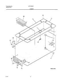05 - Cabinet parts for White Westinghouse Freezer WFC25M4HW1 from AppliancePartsPros.com
