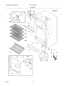 05 - Cabinet parts for White Westinghouse Freezer WFU17FC4CW0 from AppliancePartsPros.com