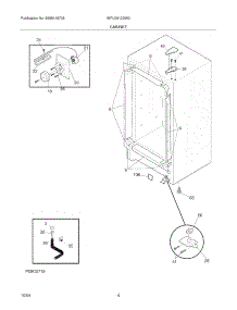 05 - Cabinet parts for White Westinghouse Freezer WFU0912DW0 from AppliancePartsPros.com