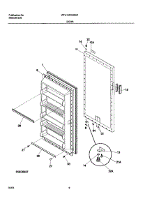 03 - Door parts for White Westinghouse Freezer WFU14FK3BW1 from AppliancePartsPros.com