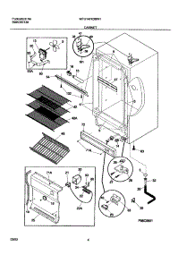 05 - Cabinet parts for White Westinghouse Freezer WFU14FK3BW1 from AppliancePartsPros.com