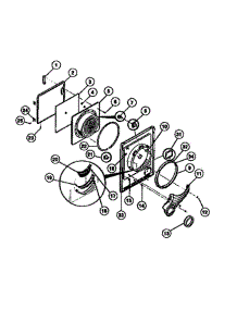 03 - Door Parts parts for Frigidaire Dryer DG600KXW1 from AppliancePartsPros.com