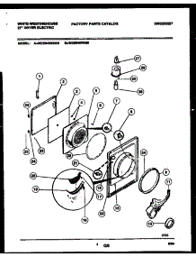 03 - Door Parts parts for Frigidaire Dryer WDE846RBW0 from AppliancePartsPros.com