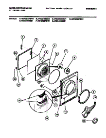 03 - Door parts for Frigidaire Dryer WDG436RBD1 from AppliancePartsPros.com