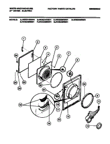 03 - Door parts for Frigidaire Dryer WDE216RBD1 from AppliancePartsPros.com