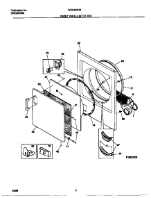 03 - Front Panel / Lint Filter parts for Frigidaire Dryer WDE336RBS2 from AppliancePartsPros.com