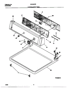 04 - Controls / Top Panel parts for Frigidaire Dryer WDE336RBS2 from AppliancePartsPros.com
