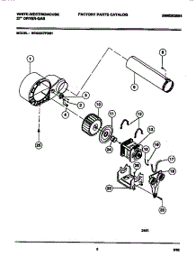 05 - Motor, Fan Housing, Exhaust Duct parts for Frigidaire Dryer WDG547PBS1 from AppliancePartsPros.com