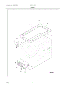 05 - Cabinet parts for White Westinghouse Freezer WFC1310EW0 from AppliancePartsPros.com