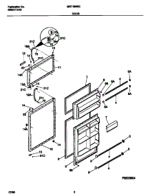 02 - Door parts for Frigidaire Refrigerator MRT18NREW3 from AppliancePartsPros.com