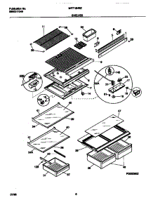 04 - Shelves parts for Frigidaire Refrigerator MRT18NREW3 from AppliancePartsPros.com