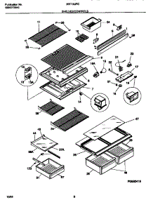 04 - Shelves / Controls parts for Frigidaire Refrigerator MRT18JRCD1 from AppliancePartsPros.com