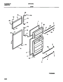 02 - Door parts for Frigidaire Refrigerator MRT21BRCW0 from AppliancePartsPros.com