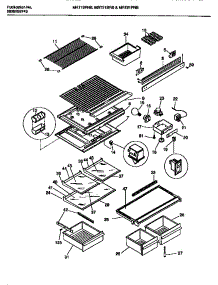05 - Shelves parts for Frigidaire Refrigerator MRT21PNBD1 from AppliancePartsPros.com