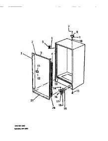 03 - Cabinet parts for Frigidaire Freezer FU100JRW1 from AppliancePartsPros.com