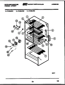 04 - Shelf Parts parts for Frigidaire Freezer FU196LRW1 from AppliancePartsPros.com