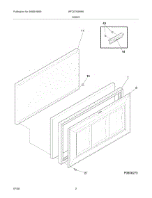 03 - Door parts for White Westinghouse Freezer WFC07M2AW9 from AppliancePartsPros.com
