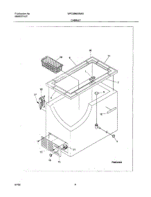 05 - Cabinet parts for White Westinghouse Freezer WFC09M3BW0 from AppliancePartsPros.com
