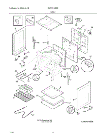 05 - Body parts for White Westinghouse Range CWEF310GSE from AppliancePartsPros.com
