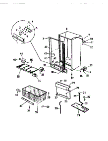 03 - Cabinet parts for Frigidaire Freezer FU199JRD1 from AppliancePartsPros.com