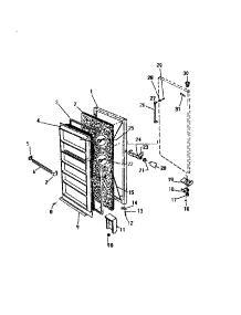 02 - Door parts for Frigidaire Freezer FU161JRW2 from AppliancePartsPros.com