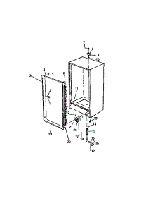 03 - Cabinet parts for Frigidaire Freezer FU161JRW2 from AppliancePartsPros.com