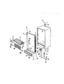 03 - Cabinet, Shelves, Divider parts for Frigidaire Freezer FU166HRD1 from AppliancePartsPros.com