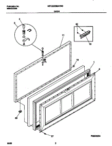 02 - Door parts for Frigidaire Freezer WFC25M4HW0 from AppliancePartsPros.com