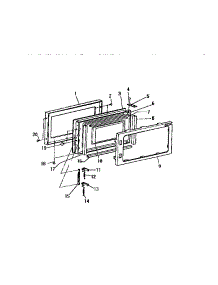 04 - Door parts for Frigidaire Microwave KM450HXM from AppliancePartsPros.com