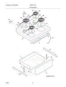 07 - Top / Drawer parts for White Westinghouse Range CWEF311ES1 from AppliancePartsPros.com