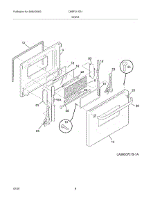 09 - Door parts for White Westinghouse Range CWEF311ES1 from AppliancePartsPros.com