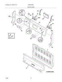 03 - Backguard parts for White Westinghouse Range CWEF322ES1 from AppliancePartsPros.com