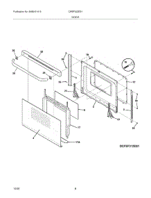 09 - Door parts for White Westinghouse Range CWEF322ES1 from AppliancePartsPros.com