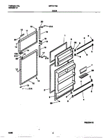 02 - Door parts for Frigidaire Refrigerator MRT21TNBW4 from AppliancePartsPros.com