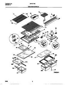 04 - Shelves / Controls parts for Frigidaire Refrigerator MRT21TNBW4 from AppliancePartsPros.com