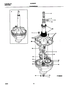 07 - Transmission parts for Frigidaire Washer Dryer Combo MLSG62RFD0 from AppliancePartsPros.com