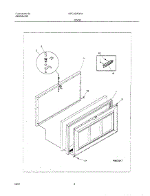 03 - Door parts for White Westinghouse Freezer WFC09M3HW1 from AppliancePartsPros.com